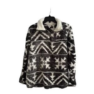 Cozy Black and White Fleece Jacket